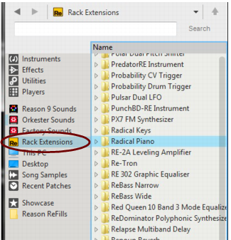 Using Rack Extensions in Reason